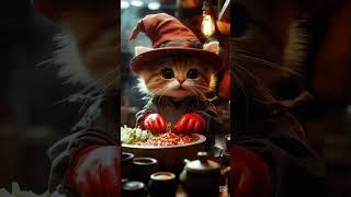 Kimchi-making witch cat #cat #witchcat #cute #catlover #kimchi