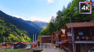 Uzungöl Lake, Trabzon, Turkey | Lodging, dining and enjoying a walk| May 2022 | 4K UHD 60FPS