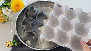 Boil an Egg carton for 3 minutes, you will not believe the incredible results. DIY Home decor idea