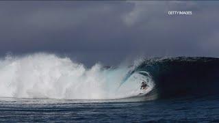 Olympic photographers travel to Tahiti for dangerous surf competition