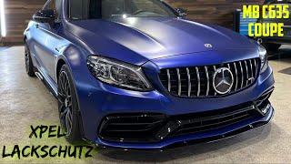 Mercedes Benz C63s Coupe XPEL Stealth Lackschutz Komplettfolierung PPF by CR CarWrapping in Würzburg