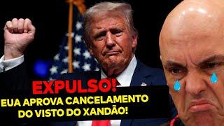 Congresso americano acaba de aprovar o CANCELAMENTO do visto do Xandão e de toda sua família!