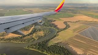 Morning Landing in Sacramento (SMF) - Southwest Boeing 737-7CT (N7825A)