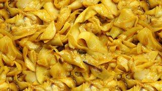 King oyster mushrooms curry stir-fry recipe.