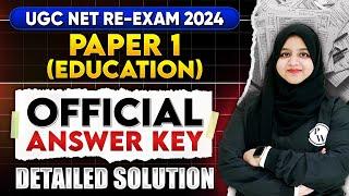 UGC NET Paper 1 - Education Answer Key Detailed Solution | UGC NET Paper 1 Answer Key | UGC NET PW