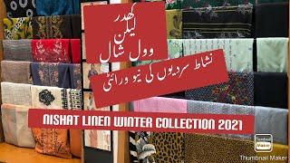 Nishat Linen New Winter Collection 2021 || khaadar linen & Embroided whool shawl collection