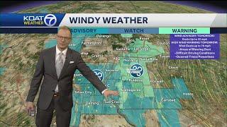 Strong wind returns to create blowing dust