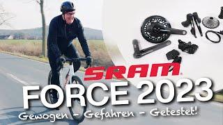 SRAM FORCE AXS 2023 - was ist NEU an der Schaltgruppe? neue Powermeter, erste Probefahrt und Gewicht