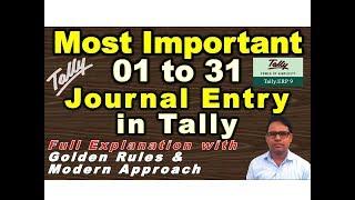 How to Pass Top 31 Journal Entries in Tally with Example | Journal Voucher Entry in Tally ERP9