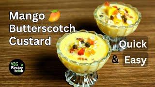 Mango Butterscotch Custard Recipe | Mango Delight | Mango Recipes | The Garus Kitchen