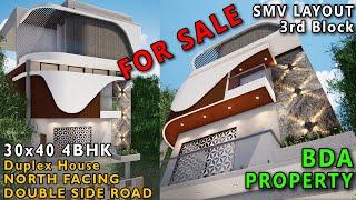 FOR SALE, 30X40, NORTH FACING, 4 BHK DUPLEX HOUSE With LIFT, SMV LAYOUT BANGALORE PROPERTIES