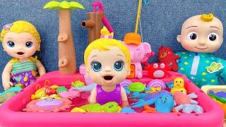 Just Started - Satisfying UnboxingAlive's Pink Swimming Pool Toy, Cute Lily Doll ASMRReview Toys