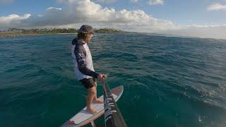 One-take golden hour downwind run on Maui