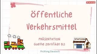 ÖFFENTLICHE VERKEHRSMITTEL - B2 Präsentation Sprechen Vor Nachteile Gesund arbeiten