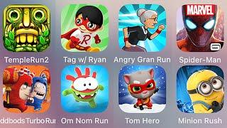 Tom Hero,Tag W Ryan,Subway Surf,Oddbods Turbo Run,Vlad & Niki,Spiderman Unlimited,Temple Run 2