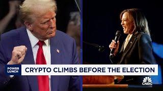 Crypto climbs before the election