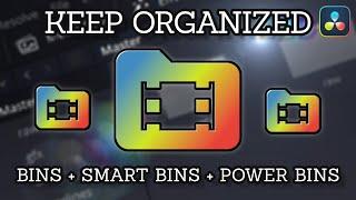 DaVinci Resolve Bins + Smart Bins + Power Bins Basics | Keep your Media Organized