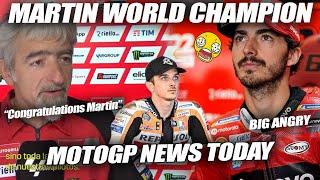 EVERYONE SHOCKED Ducati Boss Congratulations to Martin, Bagnaia Angry, Marini Happy Than Ducati