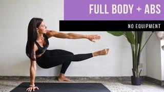 45 Minuti TOTAL BODY + ABS! Intenso circuito TABATA a corpo libero piú circuito addominali no stop!