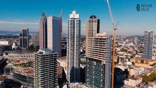 Frankfurt am Main - Neue Hochhäuser im Europaviertel - Wolkenkratzer und Sehenswürdigkeiten