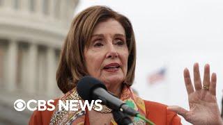 Nancy Pelosi calls Trump a "strange person" for pledging to pardon Jan. 6 rioters