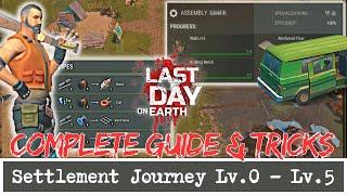 Complete Guide Settlement - Tips & Trick Lv.0 - Lv.5 | Last Day On Earth Survival