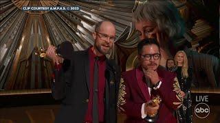 Daniel Kwan and Daniel Scheinert win Oscar for directing for 'Everything Everywhere All at Once.'