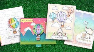 Intro to Fly High & Cloud Background Hot Foil Plates + 4 cards from start to finish