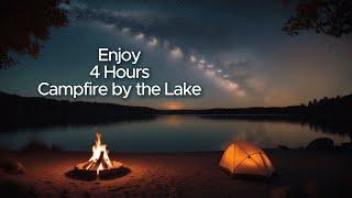 Soothing Campfire by the Lake   | 4 Hours of Relaxing Ambience