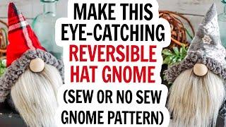 Reversible Hat Gnome/No Sew Gnome Pattern /Tiered Tray Gnome /Gnome Sewing Pattern for All Seasons