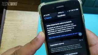 Tu bateria se encuentra en una condición muy degradada - Iphone
