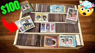 I BOUGHT $100 BOX OF VINTAGE SPORTS CARDS FROM GOODWILL!