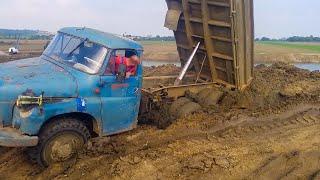 Heavy Truck Got Stuck in Mud! Dump Trucks and Timber Trucks Work in Mud and Off-Road Conditions!