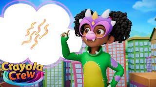 Monster Movie Magic Creation + More | Crayola Crew | Moonbug Kids - Toys & Songs | Cartoons for Kids