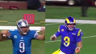 Matthew Stafford’s two greatest comeback drives side by side, ridiculously similar