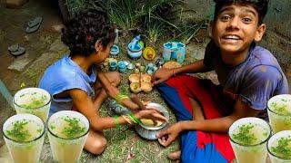 Brother And Sister Making Sattu Drink For Grandpa | Chana Sattu Drink | Summer Drink Recipes सत्तू