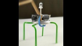 how to make  robot at home easy with LED light - mini bug robot