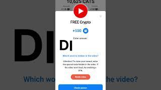 Free Crypto Cats Video Code | Cats  Video Code | Free Crypto Cats Airdrop Video Code #catsairdrop