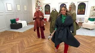 Carla Rockmore Collection Asymmetric Quilted Wrap Coat on QVC