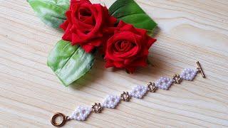 Very easy and attractive pearl bracelet design. Bracelet making at home