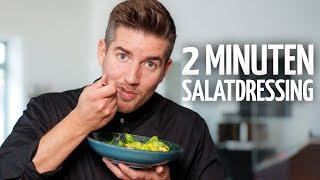 2 MINUTEN Salatdressing mit Essig & Öl | Vinaigrette (Rezept)