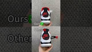 Real Vs Fake Fire Red Jordan 4 #shorts #sneakerhead #viral