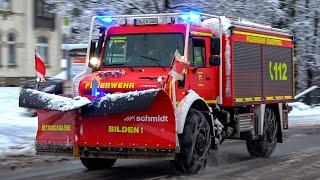 [TLF MIT RÄUMSCHILD!] - VOLLALARM Feuerwehr ENNEPETAL | Einsatzfahrten im SCHNEECHAOS