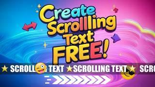 How to Create Scrolling Text Online FREE