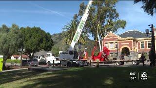 Four-ton sculpture removed from SLOMA, heading south