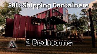 20ft Shipping Container House Design Idea with 2 Bedrooms and an Awesome Outdoor Space!