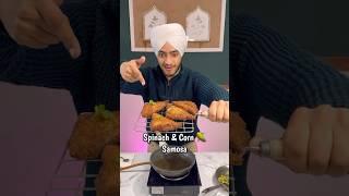 Palak aur Sweet Corn ke Samose recipe  | street food ​⁠@Param_aedy #shorts #shortsfeed