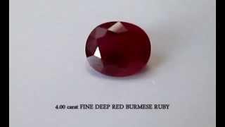 4.00 carat Fine deep Red Burmese Natural Ruby (0129 15123)