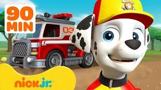 Paw Patrol | ¡Los MEJORES rescates del camión de bomberos de Marshall de PAW Patrol! | Nick Jr.