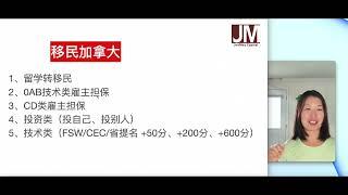 移民加拿大｜方法，核心英语/法语。08/31/2022Joymay加乐美出国